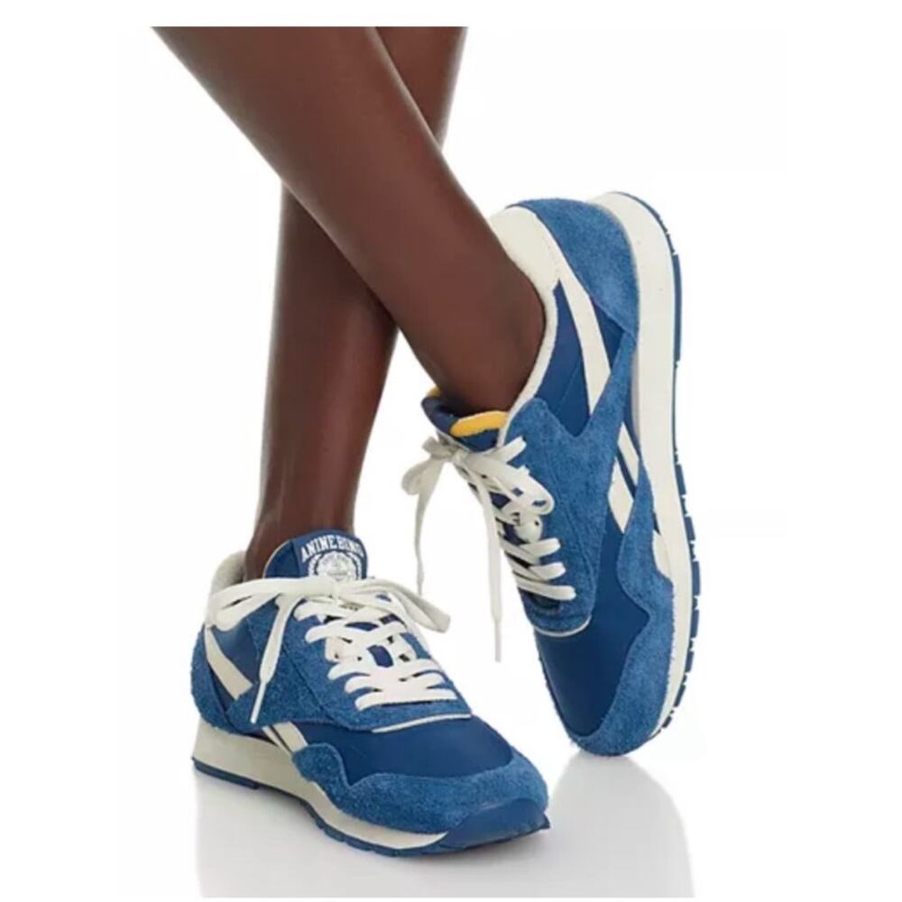 Anine Bing x Reebok Classic Nylon Shoes sneakers blue retro sz 37.5 Men 6 W 7.5